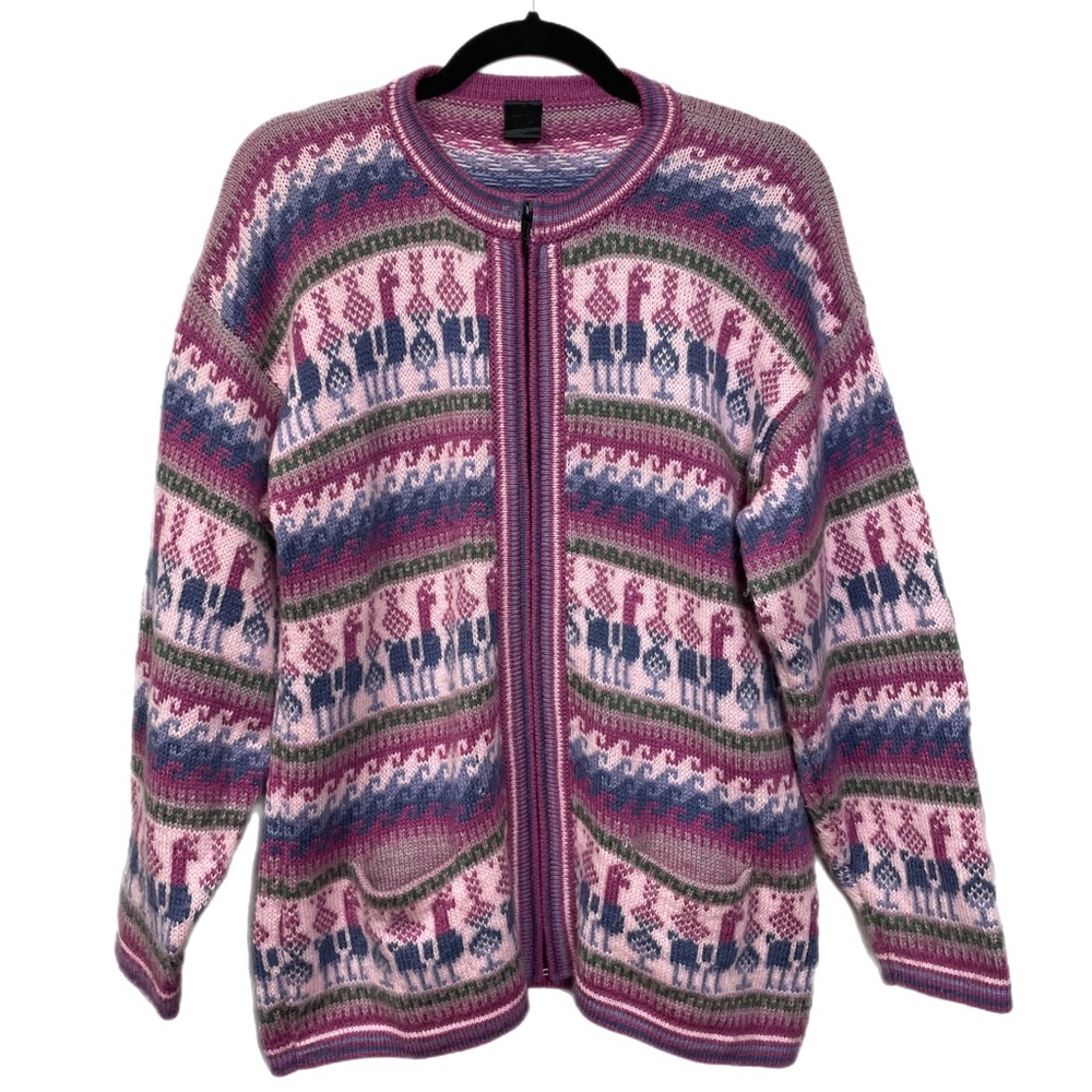 Alpaca Wool Zip Up Sweater
